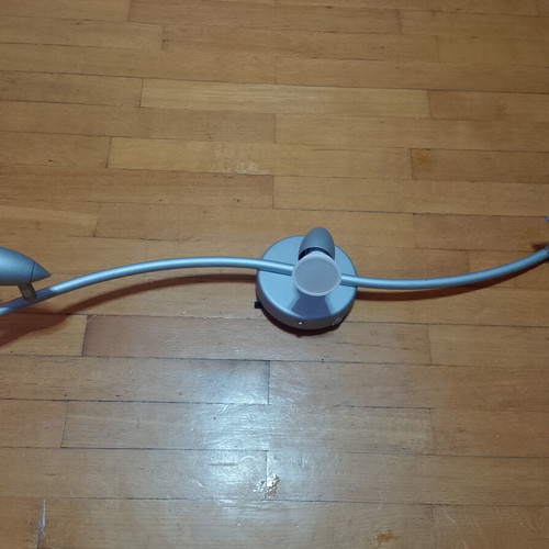Ceiling light with 3 adjustable titanium spotlights, like new