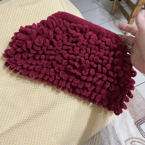 Handmade puffy bag, 18cm opening