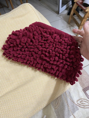 Handmade puffy bag, 18cm opening