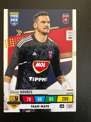 Daniel Kovacs FIFA 365 Panini Adrenalyn card #280 used