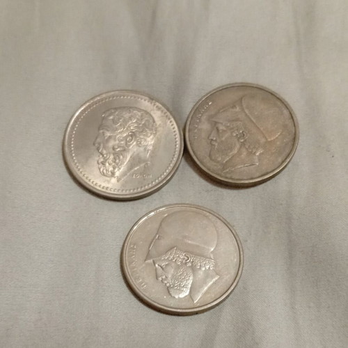 Coins of Greece and Cyprus used, pack of 22 pieces