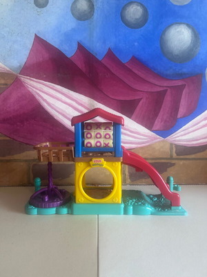 Fisher-Price Little People playground with slide and tic-tac-toe used