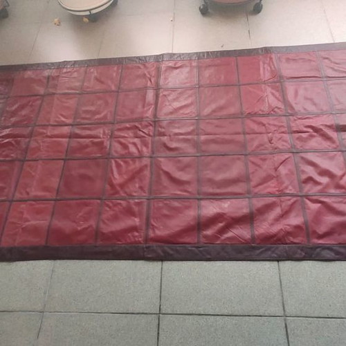 Leather rug new in burgundy and brown color
