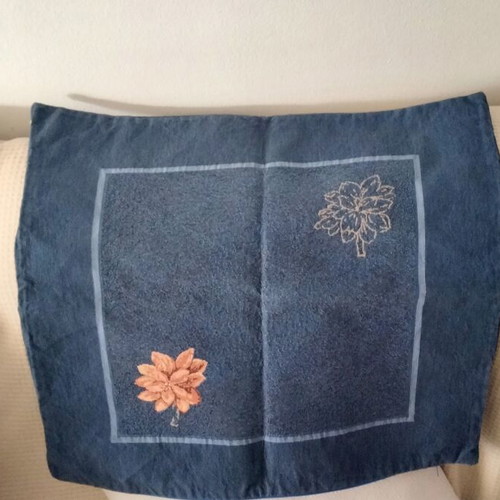 Cushion covers set of three, like new, blue and green shades