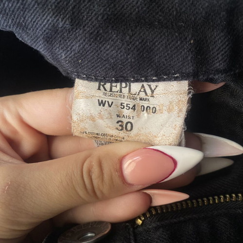 Replay black jeans size M 38 10 like new