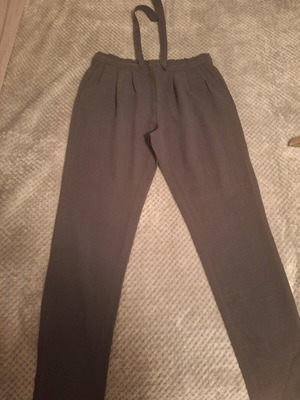 Women's gray paperbag pants like new, size XXL