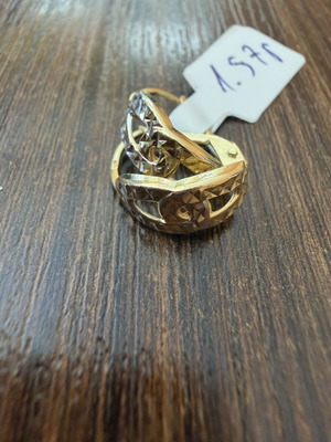 Gold women's earrings 14K like new, 1.57g