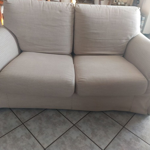 Two-seater sofa used, dimensions 155cmx60cm