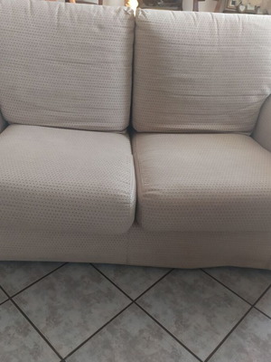 Two-seater sofa used, dimensions 155cmx60cm