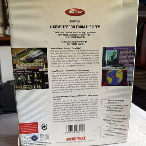 X-COM Terror from the Deep PC CDROM Powerplus Edition used, box and manual only