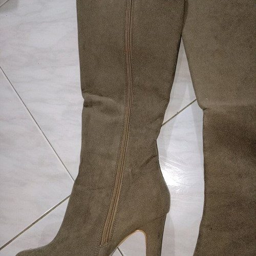 Suede boots new, brown-gray, size 39