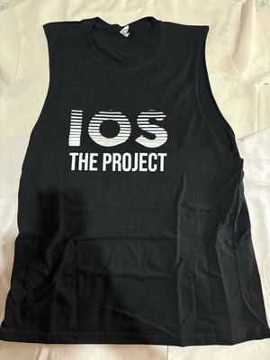 Ios Project sleeveless shirt, black and white, medium