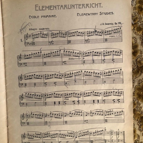 Duvernoy old edition piano method for beginners used