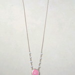 Ασημένιο 925° επιχρυσωμένο κολιέ με rose gold και σμάλτο Gregio νέο