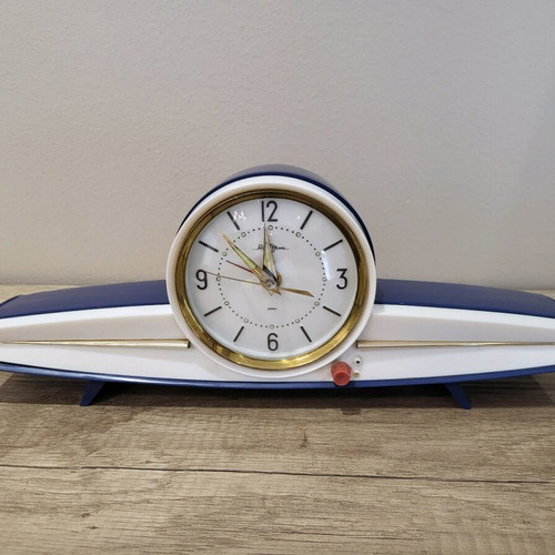 Rhythm table clock used, Japan, rare