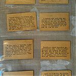  Συλλεκτικά χαρτάκια με την ιστορία του Μεγάλου Αλεξάνδρου, του 1960. Με εικόνα και κείμενο. Από την προσωπική μου συλλογή.  Το ένα 8 ευρώ. Διαστάσεις 8 x5 εκατοστά