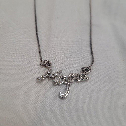 Name necklace "Maria" with rhinestones on "M"
