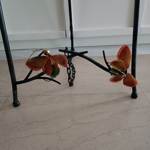 Italian stand for paintings new, iron with butterfly decoration