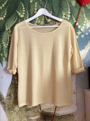 Pink Woman knitted spring top small-medium with 3/4 sleeve in good condition