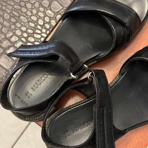 Marco Tozzi sandals size 38 used, black platform