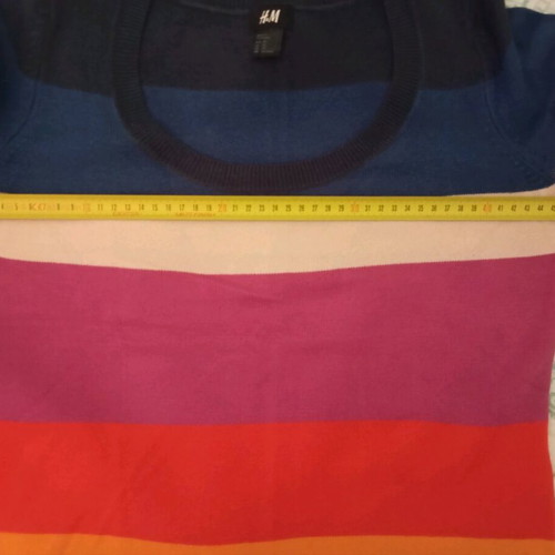 Long knitted dress H&M colorful like new, size S/M