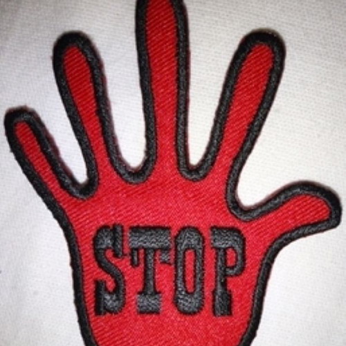STOP patch new with permanent colors and adhesive back