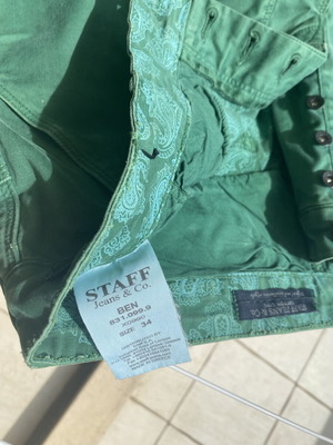 Staff men's pants new, green, size XL
