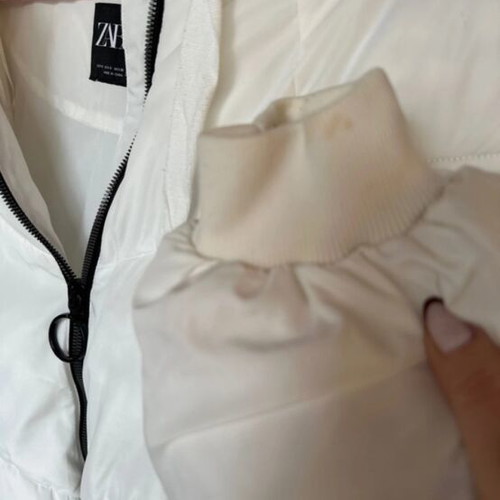 Zara jacket used, white, size S