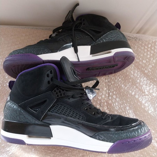 Jordan Spizike Black Court purple athletic shoes like new, size 44.5
