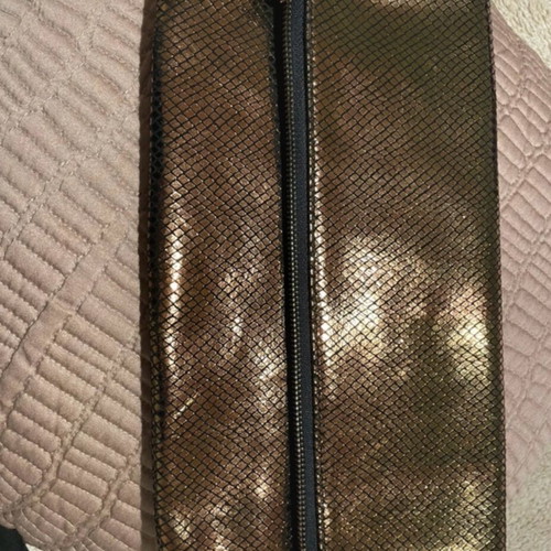 Mary Portas clutch bag bronze metallic, brand new, leather
