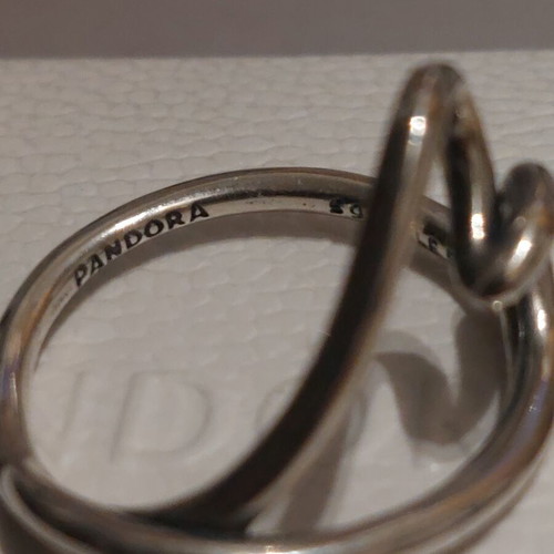 Pandora heart ring new, irregular shape, silver