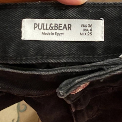 Pull & Bear black high waisted culotte jeans