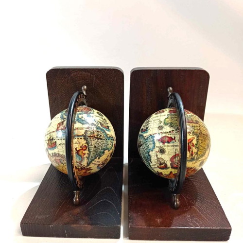 Esso PAPPAS advertising globe bookends