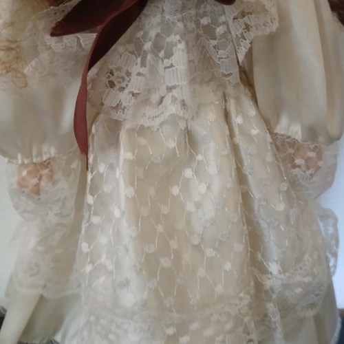 Vintage doll used, collectible with dress, 45 cm height