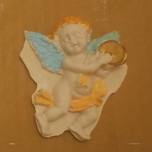 Handmade plaster magnets hand-painted, set of 4 pieces
