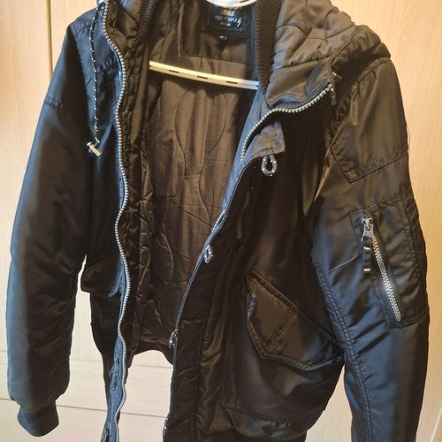 Emerson jacket used, black, missing buttons on pockets