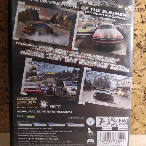 Racedriver Grid PC game like new, racing