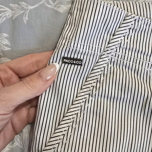 Paco & Co Bermuda shorts like new, 100% cotton, size 28, striped