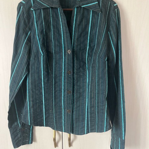 Chaton women's shirt like new, green and turquoise, size XS