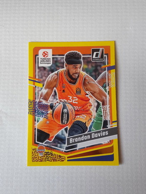 Brandon Davies Panini-Donruss Euroleague Basketball 2023-24 Yellow Flood card new