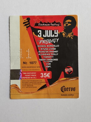 Rockwave Festival Ticket 3/7/2011 like new