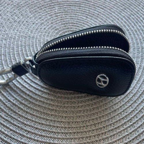 Leather car key case for Hyundai new, black