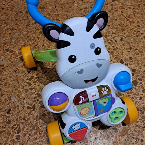 Fisher-Price Zebra educational walker used with interactive activities