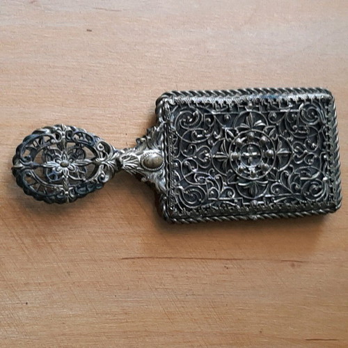 19th Century Hand Mirror used with Filigree Technique