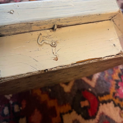 Wooden vintage 1960 wreath case used with octagonal shape