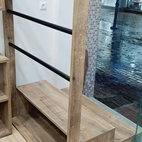 Store Furniture used, custom handmade wood oak finish