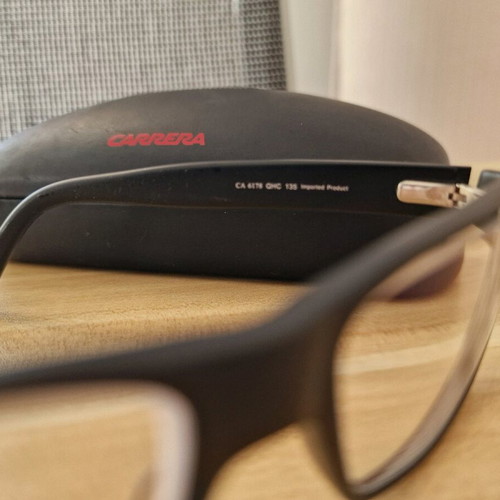 Carrera glasses for vision like new, black frame usable for sun