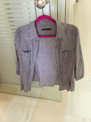 Linen jacket Anna Raxevsky L like new, grey-beige