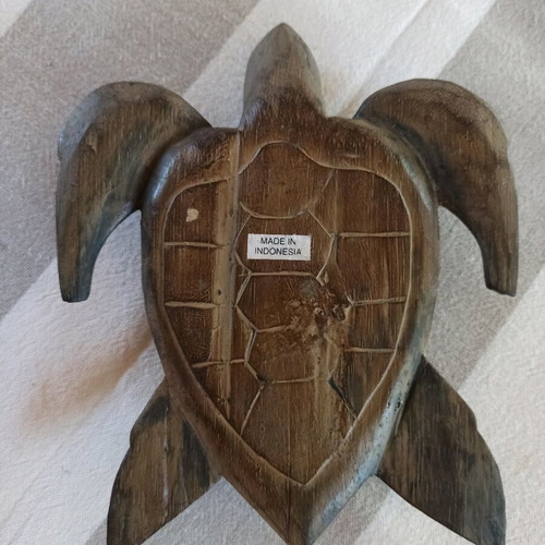 Wooden decorative turtle new, hand-carved