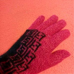 Chic γάντια με δερμάτινο τελείωμα